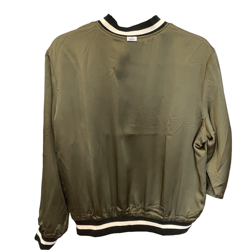 For The Republic Women's L Reversible Embroidered Boho Lightweight Bomber Jacket - Picture 4 of 12